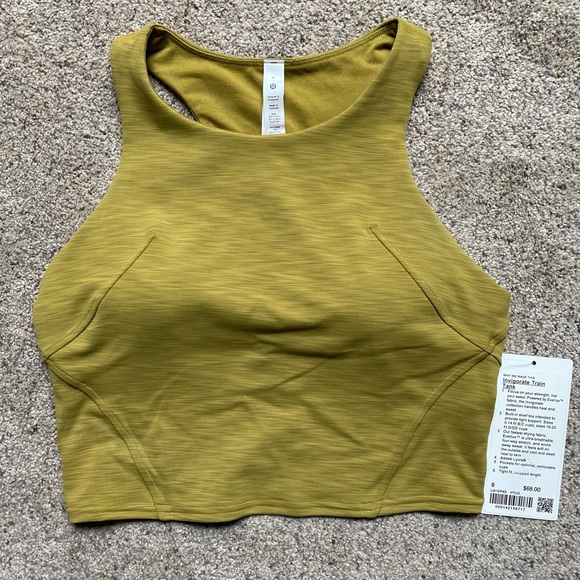 lululemon athletica Other - NWT Invigorate Training Tank Size 8- Heathered Auric Gold